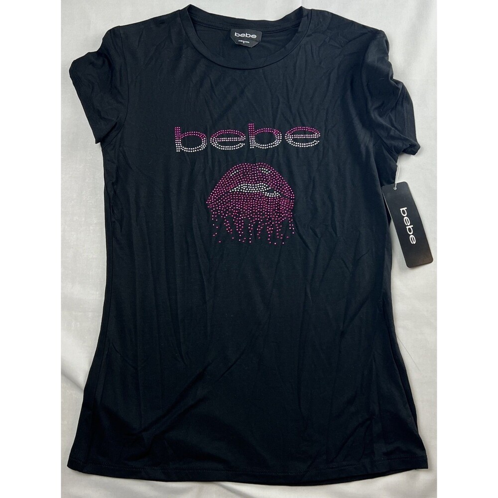 Bebe Rhinestone Shirt NWT Medium